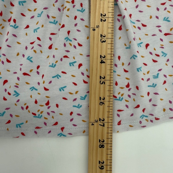 Kim Rogers Top Women 3X White Short Sleeve Peplum Sprinkle Multicolor Stretch - Picture 9 of 10